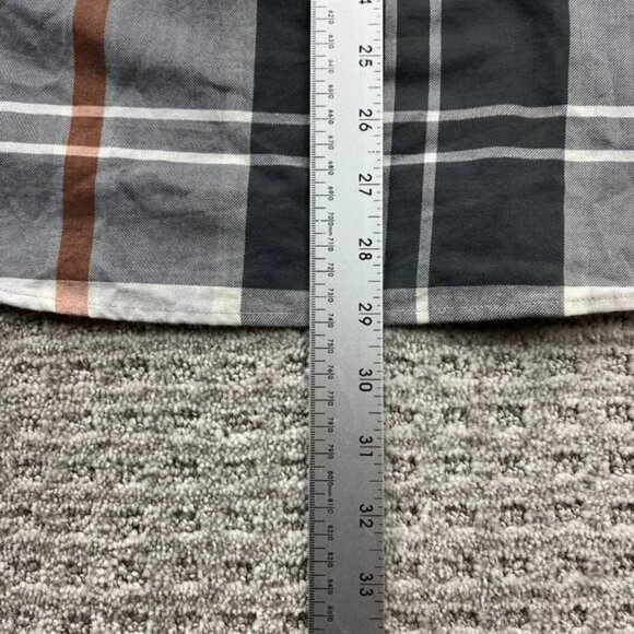 Patagonia Shirt Women Adult Medium M Gray Plaid 1/2 Half Button Up Long Sleeve - Picture 13 of 15